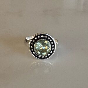 NWOT Sundance Verdant Cirque Ring, Green Amethyst, Sterling Silver